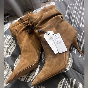 Brown suede boots size 9